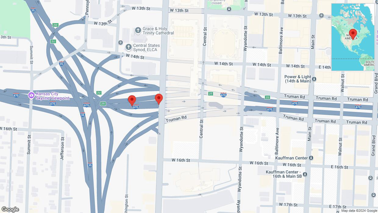 A detailed map that shows the affected road due to 'Reports of a crash on eastbound I-670' on December 12th at 1 p.m.