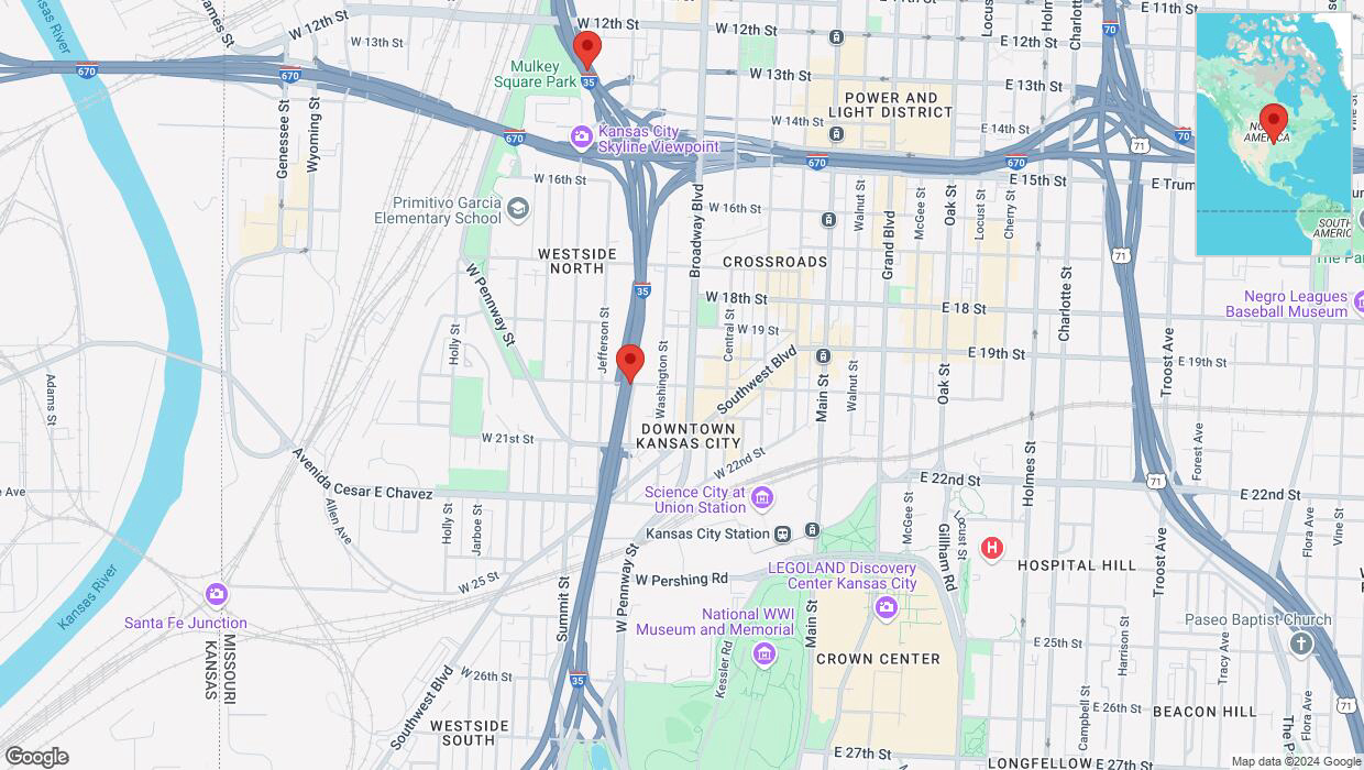 A detailed map that shows the affected road due to 'Reports of a crash on northbound I-35' on December 13th at 2:56 p.m.