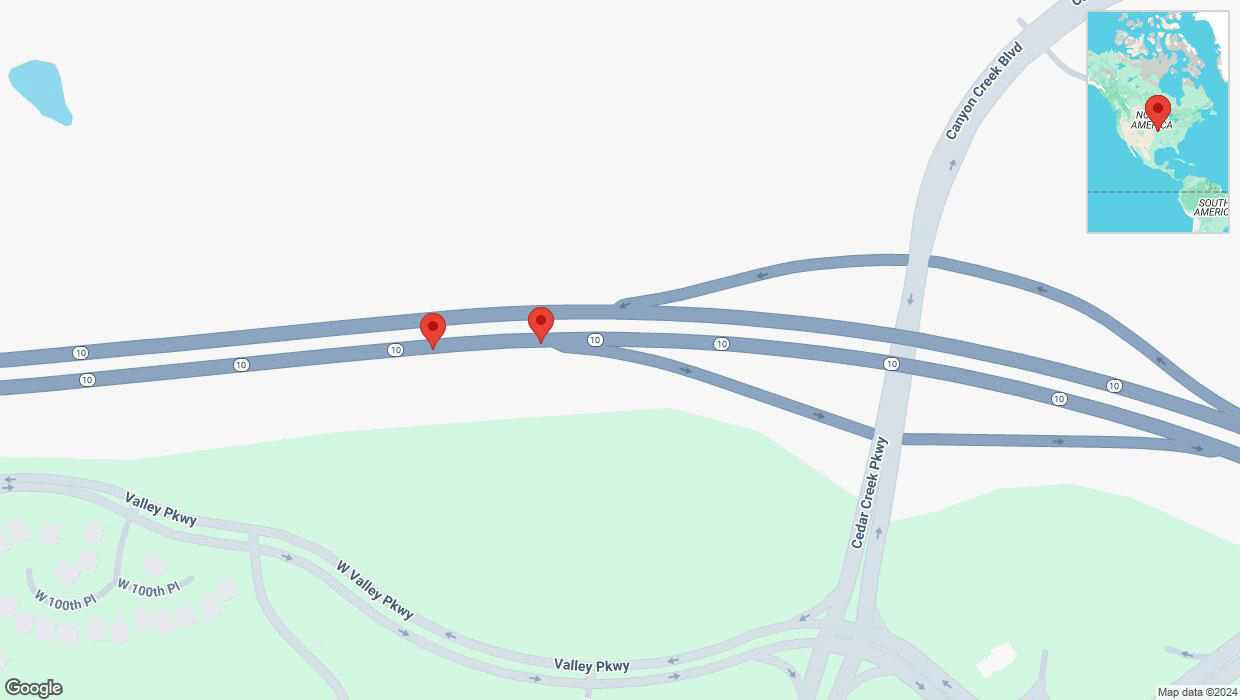 A detailed map that shows the affected road due to 'Crash report: K-10' on December 13th at 7:02 p.m.
