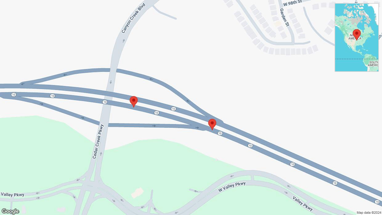 A detailed map that shows the affected road due to 'Broken down vehicle on eastbound K-10 in Lenexa' on January 2nd at 4:28 p.m.