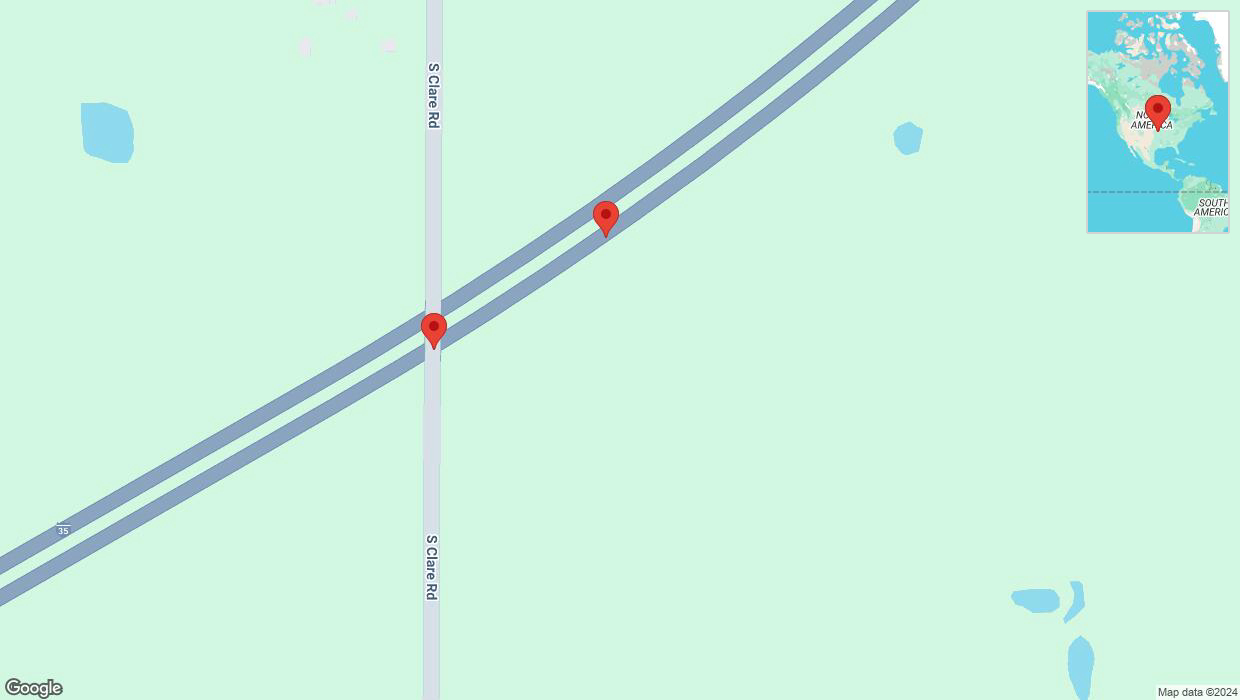 A detailed map that shows the affected road due to 'Broken down vehicle on eastbound I-35 in Gardner' on December 18th at 3:44 p.m.