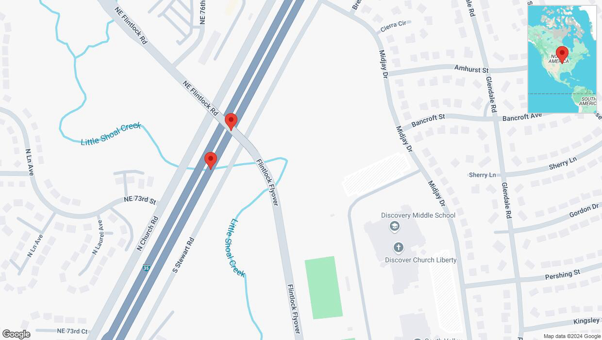 A detailed map that shows the affected road due to 'Crash update: I-35' on December 18th at 6:44 p.m.