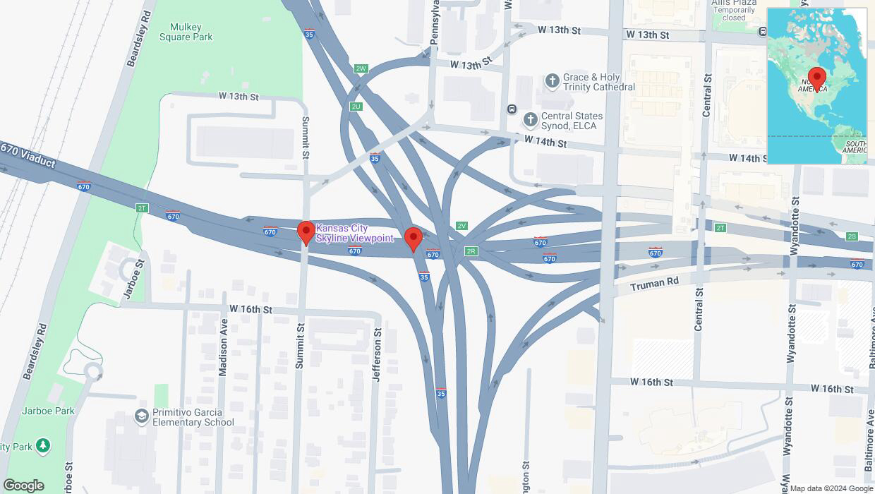 A detailed map that shows the affected road due to 'A crash has been reported on eastbound I-670' on December 21st at 6:26 p.m.