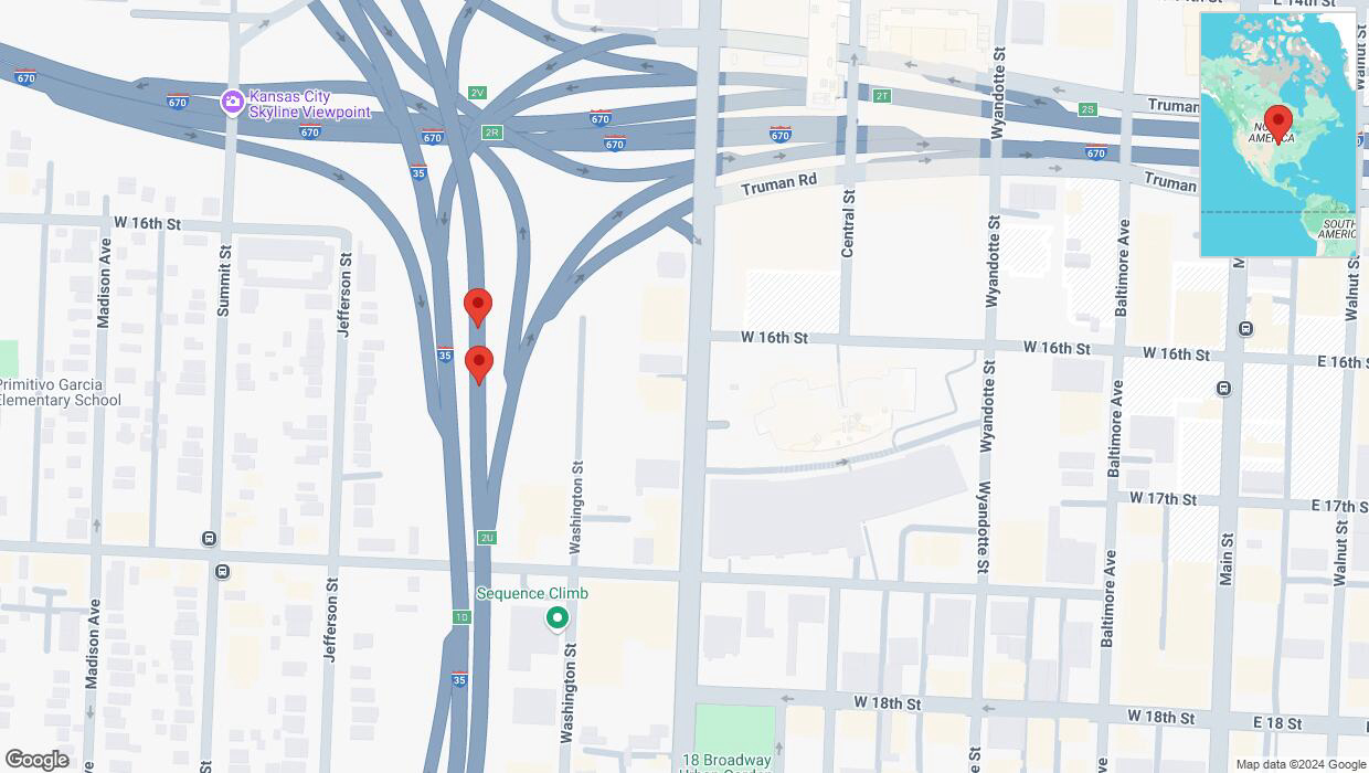 A detailed map that shows the affected road due to 'A crash has been reported on northbound I-35' on December 27th at 2:11 p.m.
