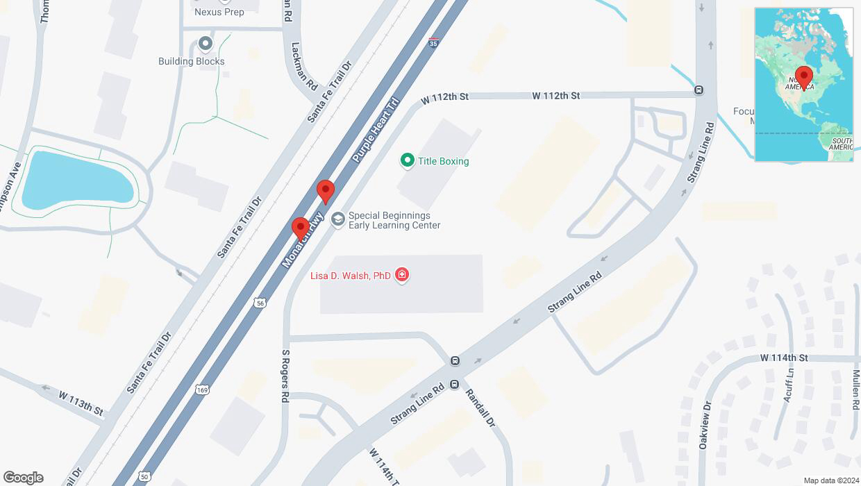 A detailed map that shows the affected road due to 'Broken down vehicle on eastbound I-35 in Lenexa' on December 29th at 1:55 p.m.