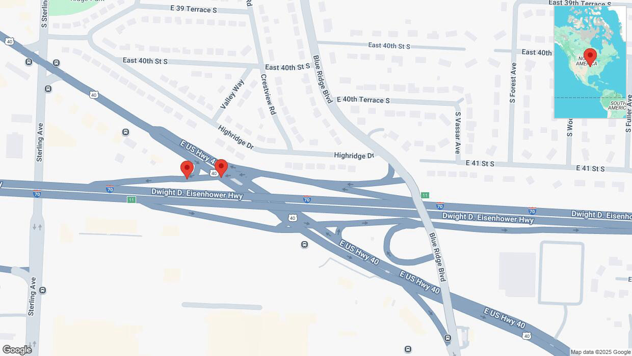 A detailed map that shows the affected road due to 'Reports of a crash in Independence' on January 3rd at 2:06 p.m.