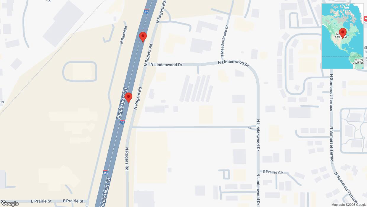 A detailed map that shows the affected road due to 'Broken down vehicle on eastbound I-35 in Olathe' on January 10th at 5:30 p.m.