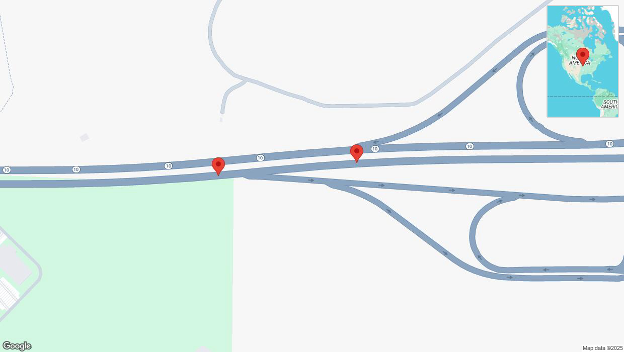 A detailed map that shows the affected road due to 'Broken down vehicle on eastbound K-10 in Lenexa' on January 14th at 6:06 p.m.