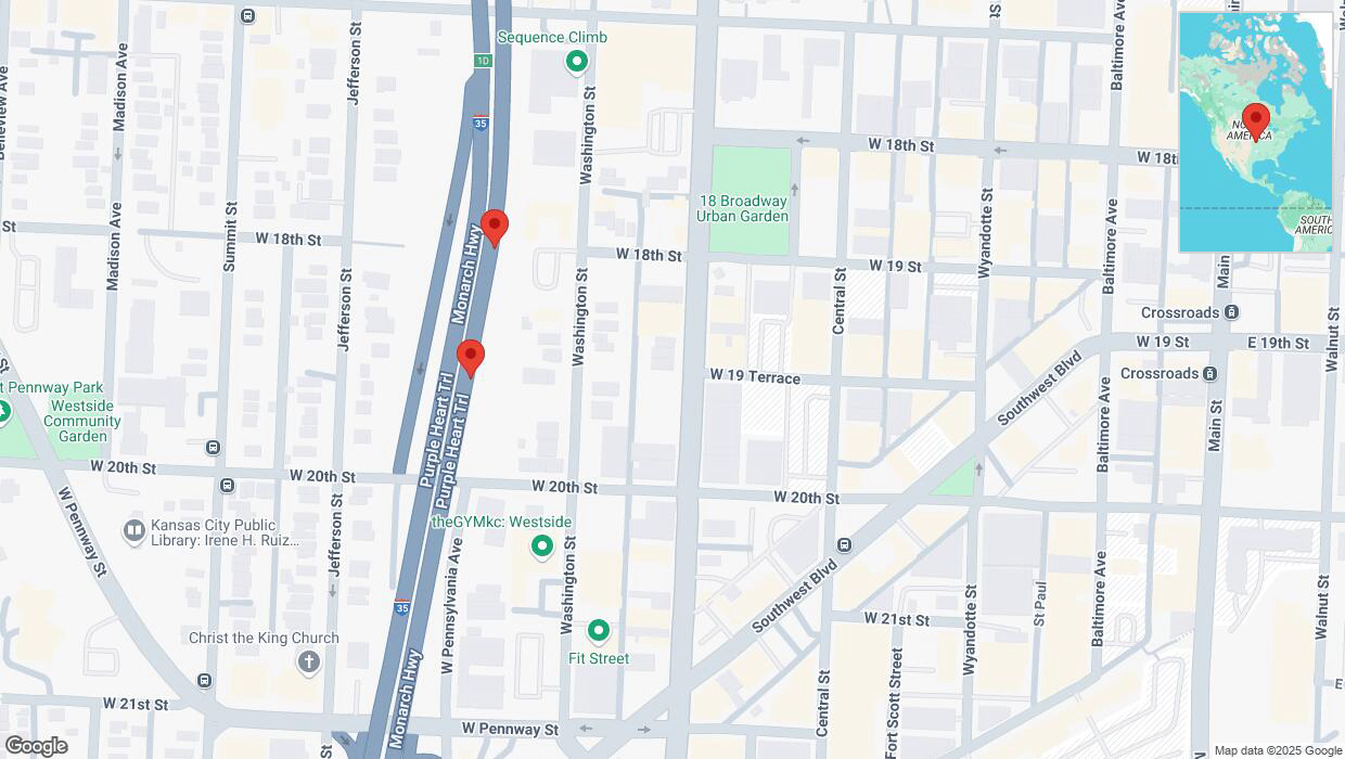 A detailed map that shows the affected road due to 'A crash has been reported on northbound I-35' on January 19th at 4:59 p.m.
