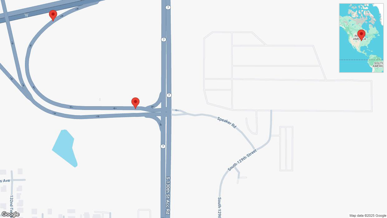 A detailed map that shows the affected road due to 'Broken down vehicle in Bonner Springs' on February 2nd at 4:03 p.m.