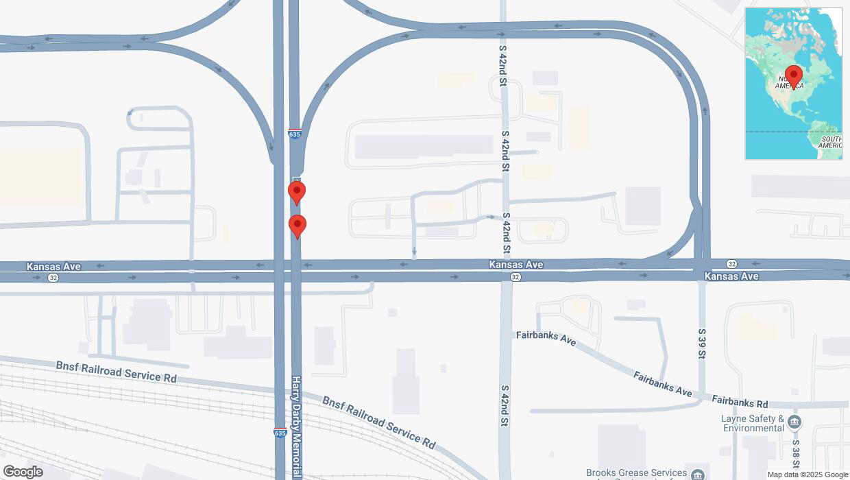 A detailed map that shows the affected road due to 'Crash update: I-635' on February 17th at 11:20 p.m.