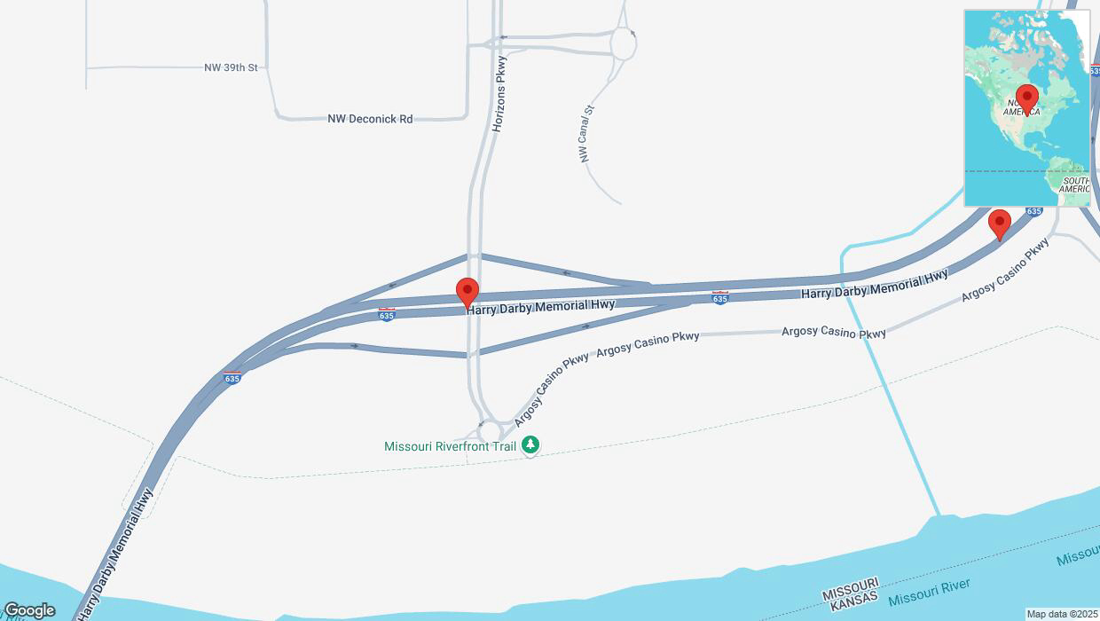 A detailed map that shows the affected road due to 'Crash update: I-635' on February 18th at 3:23 p.m.