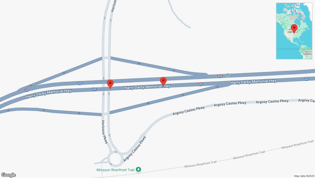 A detailed map that shows the affected road due to 'Crash update: I-635' on February 18th at 4:35 p.m.