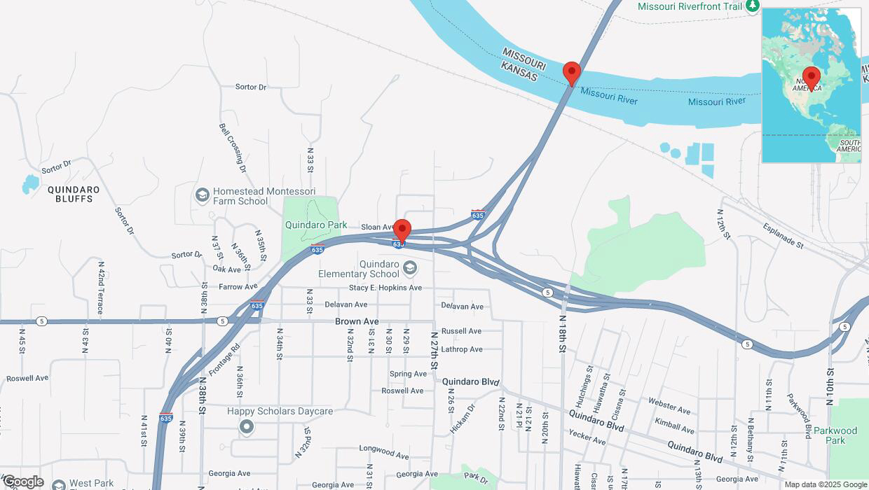 A detailed map that shows the affected road due to 'Reports of a crash on northbound I-635' on February 18th at 4:53 p.m.