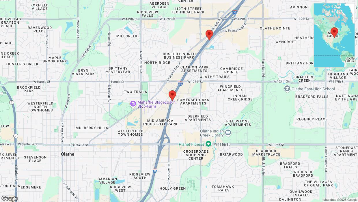 A detailed map that shows the affected road due to 'Crash update: I-35' on February 18th at 5:28 p.m.