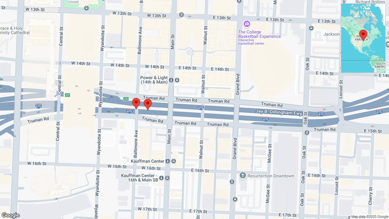 A detailed map that shows the affected road due to 'A crash has been reported on eastbound I-670' on February 18th at 9:48 p.m.