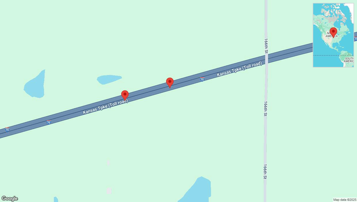 A detailed map that shows the affected road due to 'Crash report: I-70' on February 21st at 4:30 p.m.