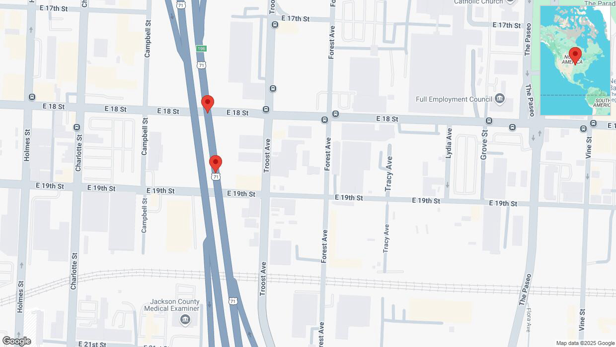 A detailed map that shows the affected road due to 'Crash update: US-71' on February 21st at 4:35 p.m.