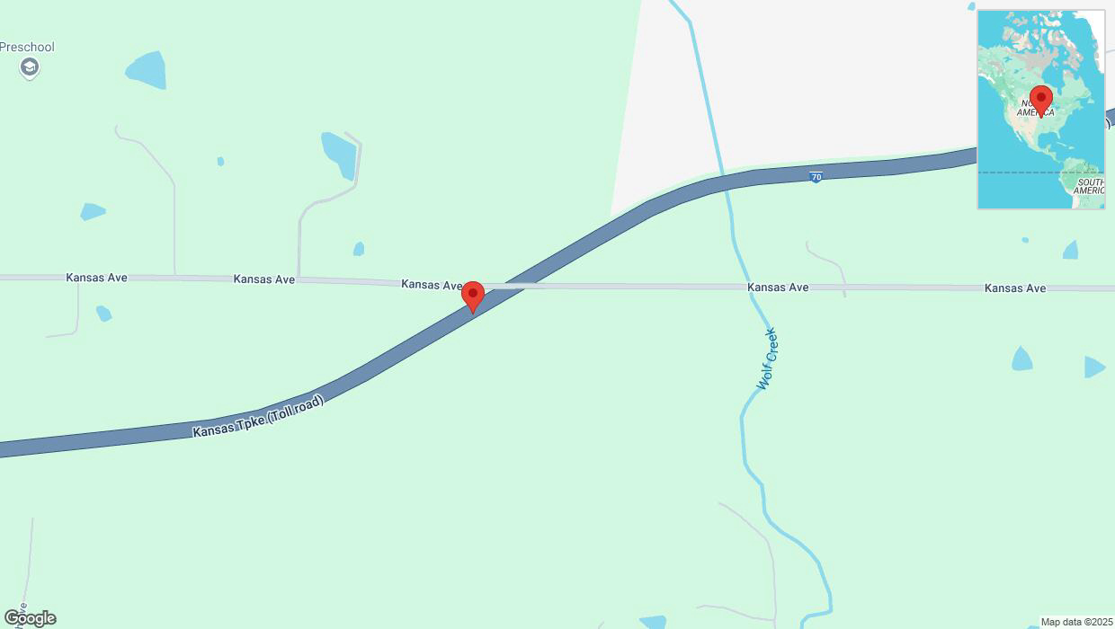 A detailed map that shows the affected road due to 'A crash has been reported on eastbound I-70' on February 21st at 5:19 p.m.