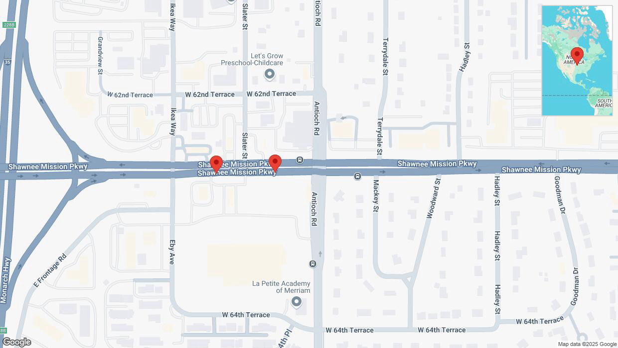A detailed map that shows the affected road due to 'Right lane closed in Mission' on February 25th at 6:23 p.m.