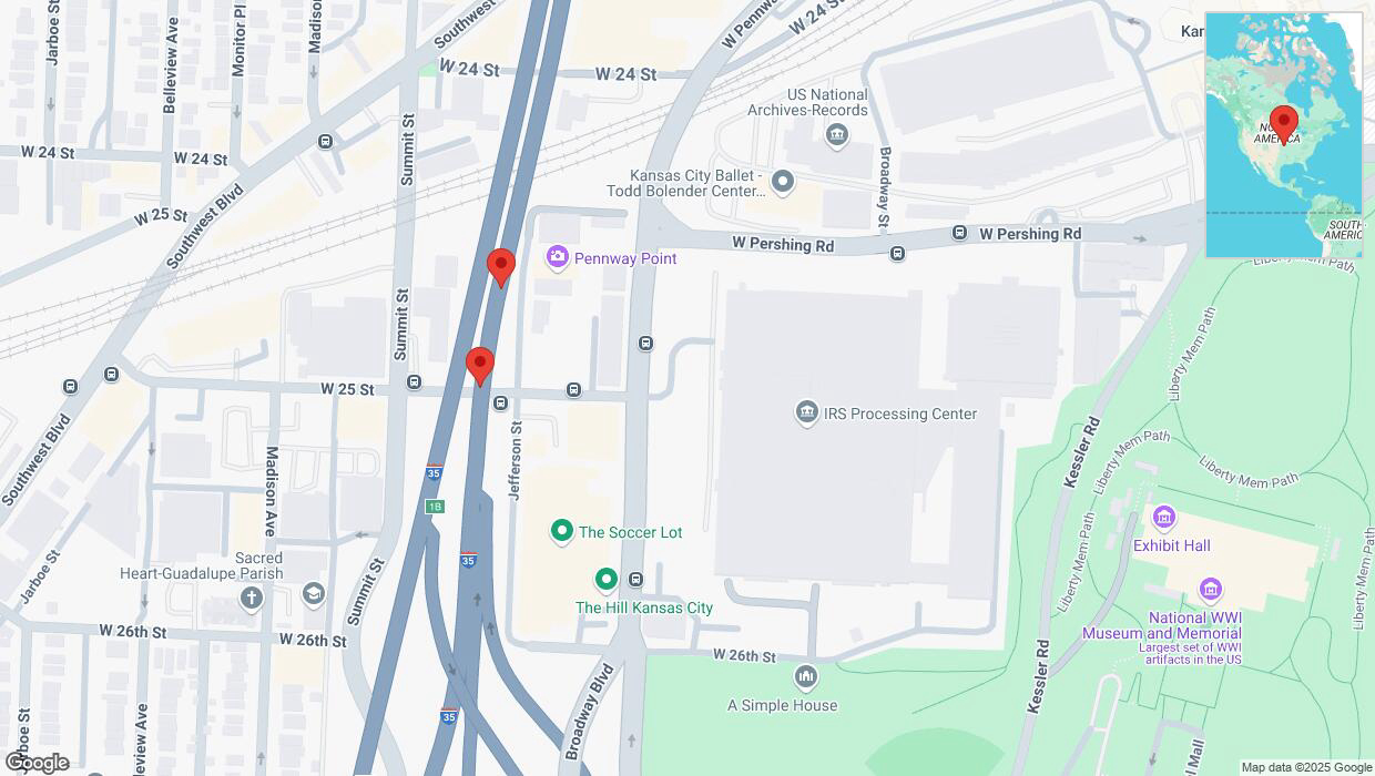 A detailed map that shows the affected road due to 'Reports of a crash on northbound I-35' on February 26th at 4:26 p.m.