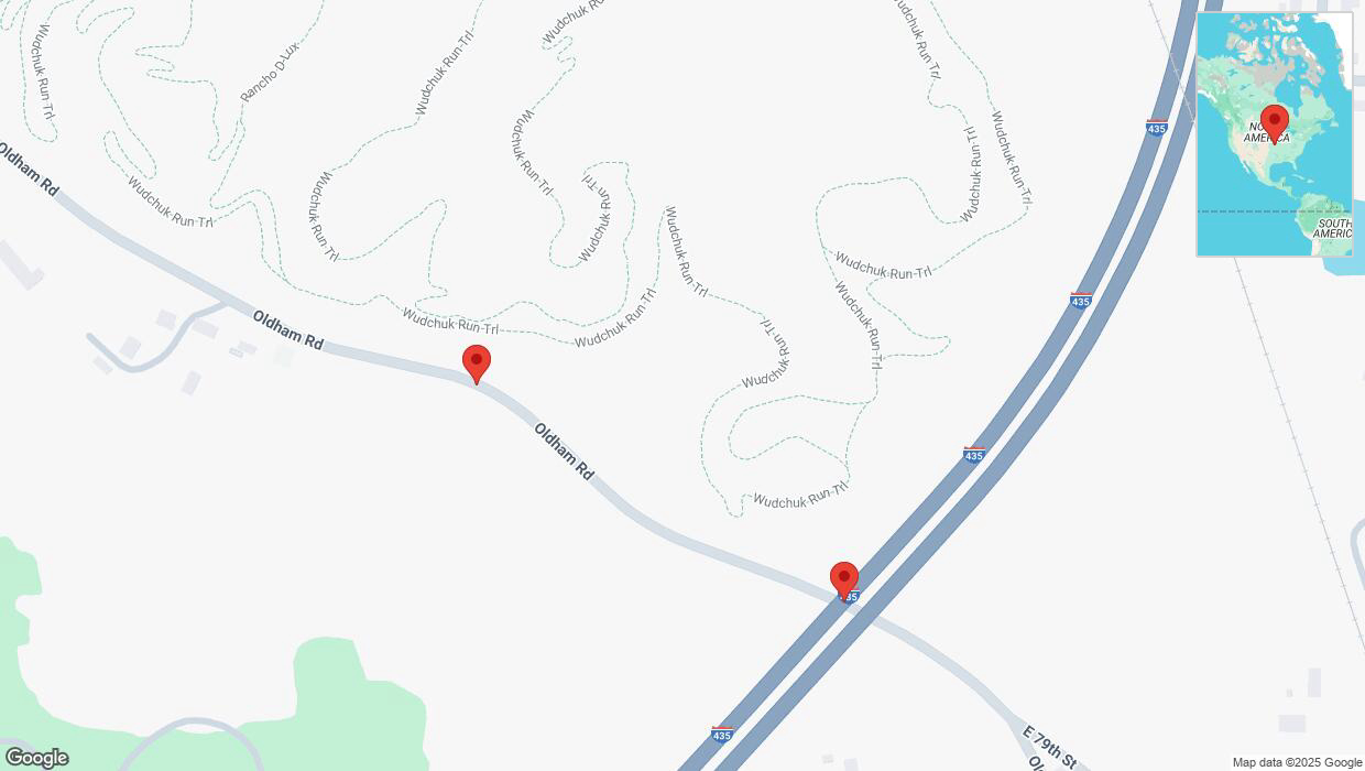 A detailed map that shows the affected road due to 'A crash has been reported on Oldham Road' on March 1st at 8:50 p.m.