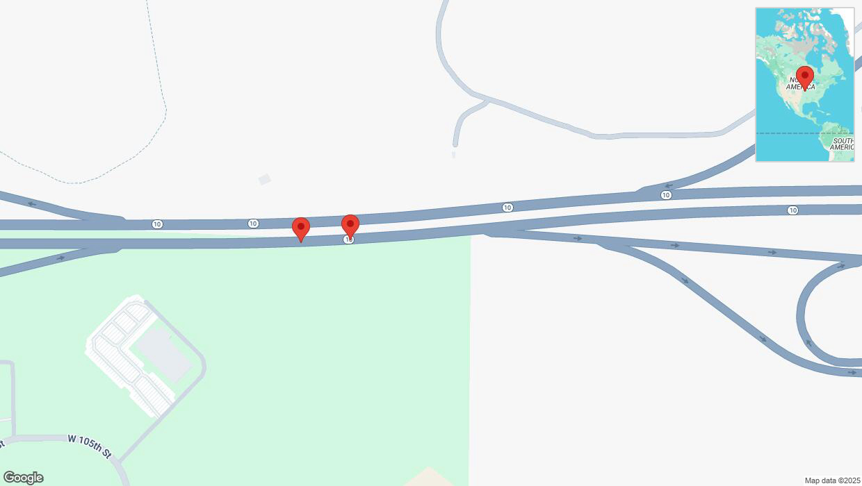 A detailed map that shows the affected road due to 'Crash update: K-10' on March 4th at 8:56 p.m.