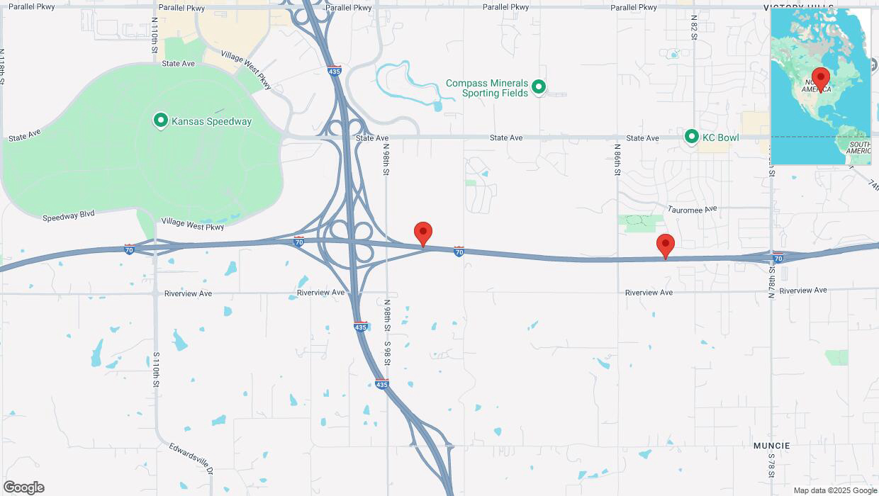 A detailed map that shows the affected road due to 'Heavy rain prompts traffic advisory on eastbound I-70 in Edwardsville' on March 4th at 11:55 p.m.