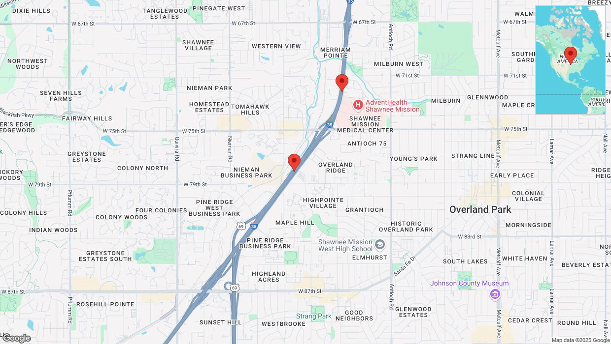 A detailed map that shows the affected road due to 'Crash report: I-35' on March 8th at 4:54 p.m.