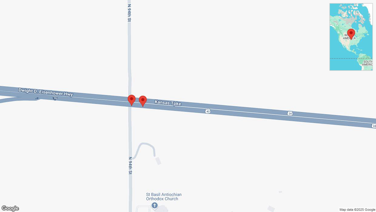 A detailed map that shows the affected road due to 'Reports of a crash on eastbound I-70' on March 11th at 4:19 p.m.