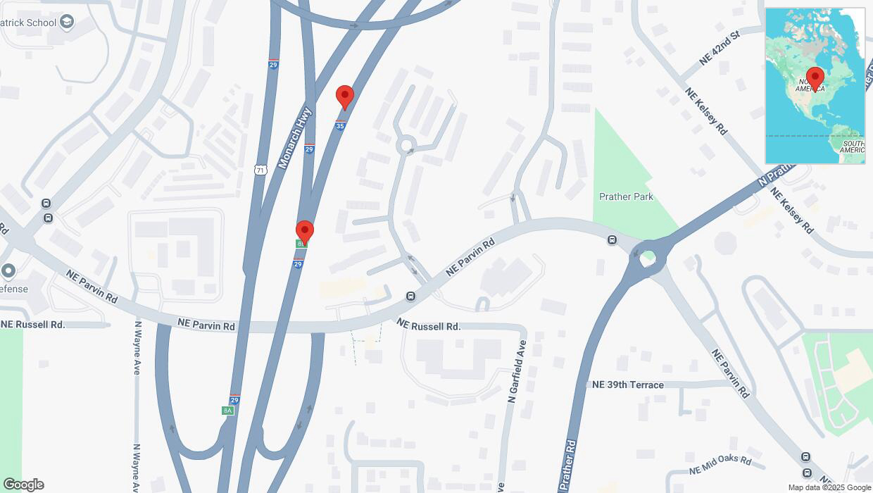 A detailed map that shows the affected road due to 'A crash has been reported on northbound I-35 North' on March 11th at 6:41 p.m.