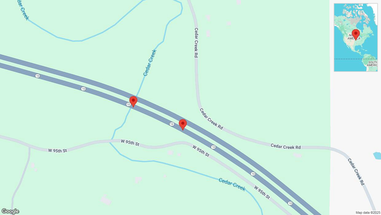 A detailed map that shows the affected road due to 'Broken down vehicle on eastbound K-10 in De Soto' on March 12th at 2:33 p.m.
