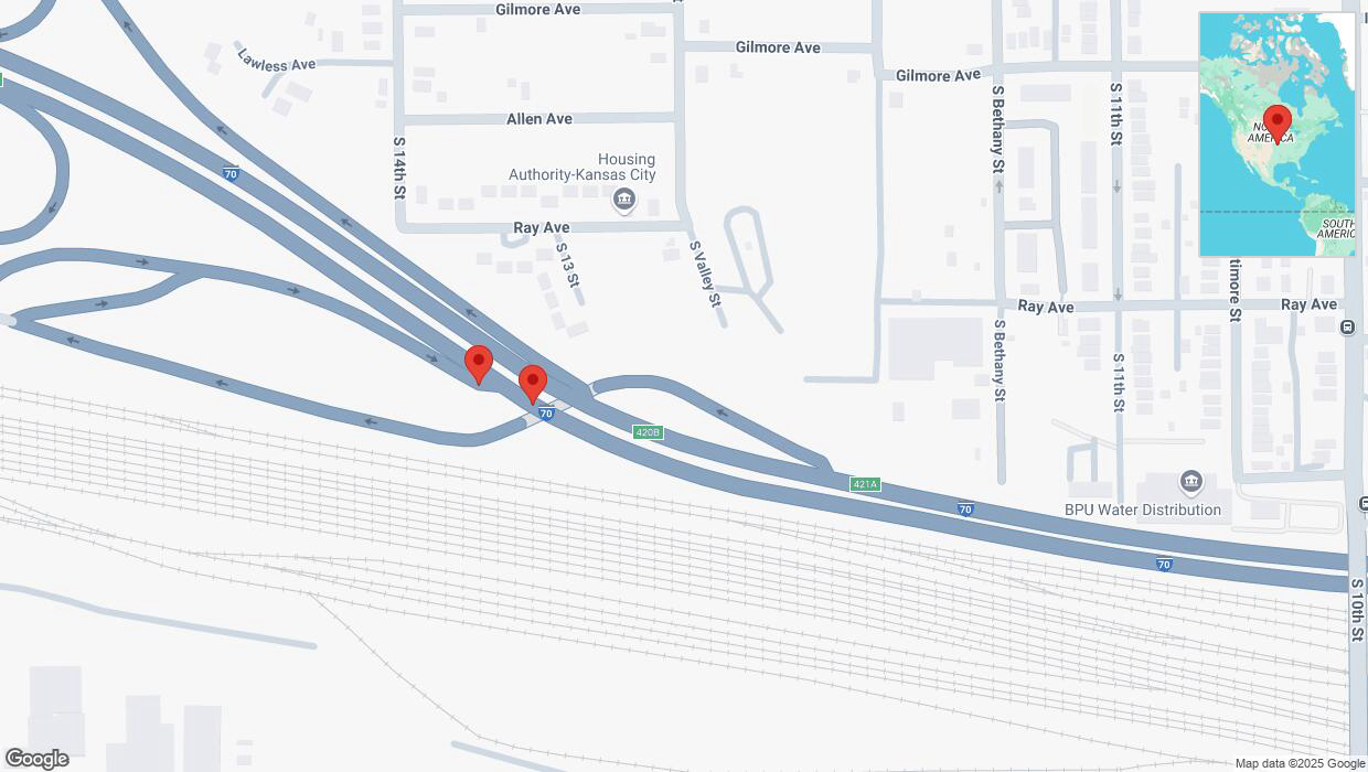 A detailed map that shows the affected road due to 'A crash has been reported on northbound US-69' on March 14th at 3:46 p.m.