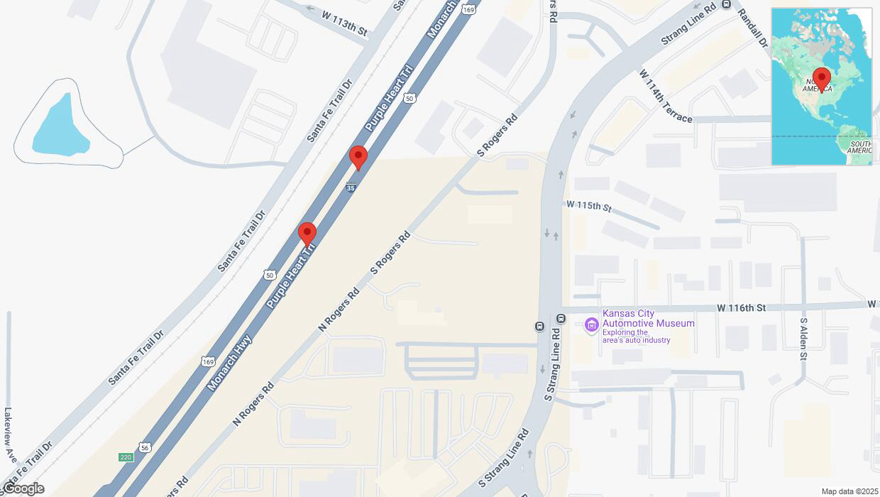 A detailed map that shows the affected road due to 'Reports of a crash on eastbound I-35' on March 20th at 9:31 p.m.