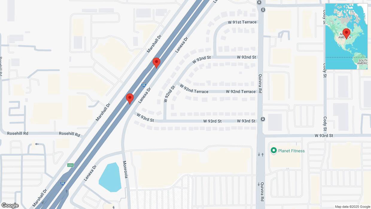 A detailed map that shows the affected road due to 'Crash report: I-35' on March 25th at 5:44 p.m.