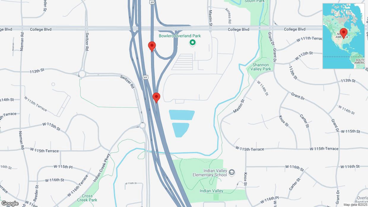 A detailed map that shows the affected road due to 'Crash report: US-69' on March 31st at 12:55 p.m.
