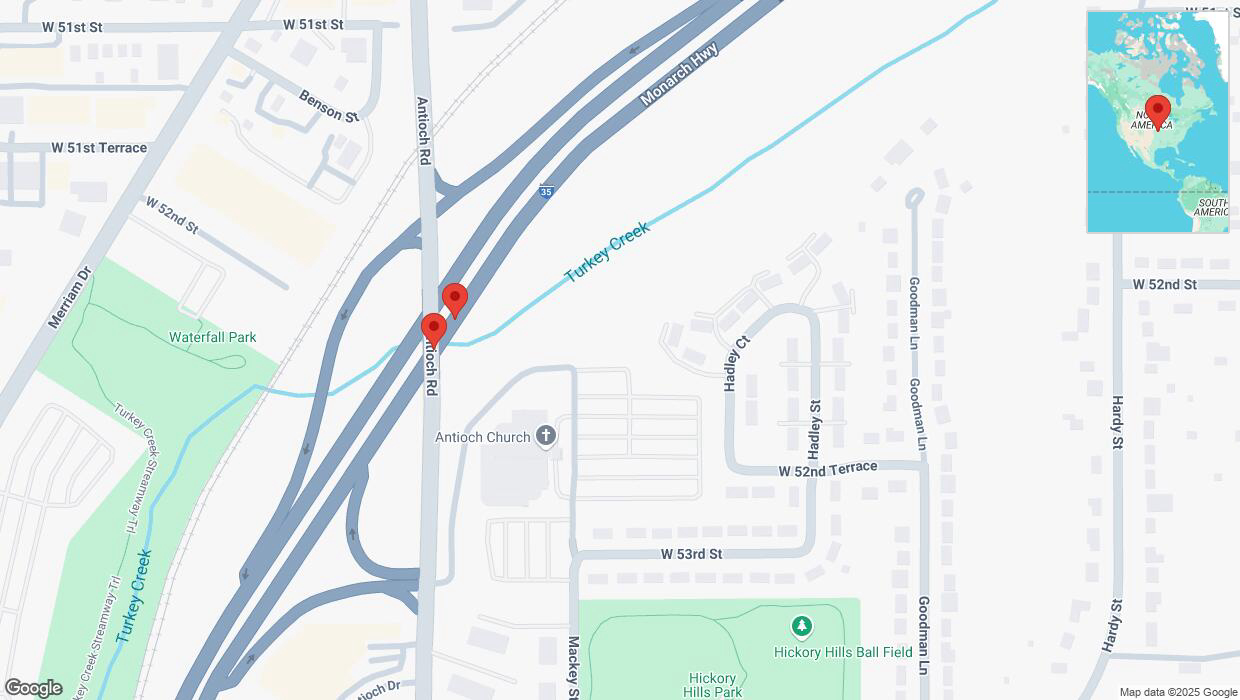 A detailed map that shows the affected road due to 'Crash report: I-35' on March 31st at 2:09 p.m.