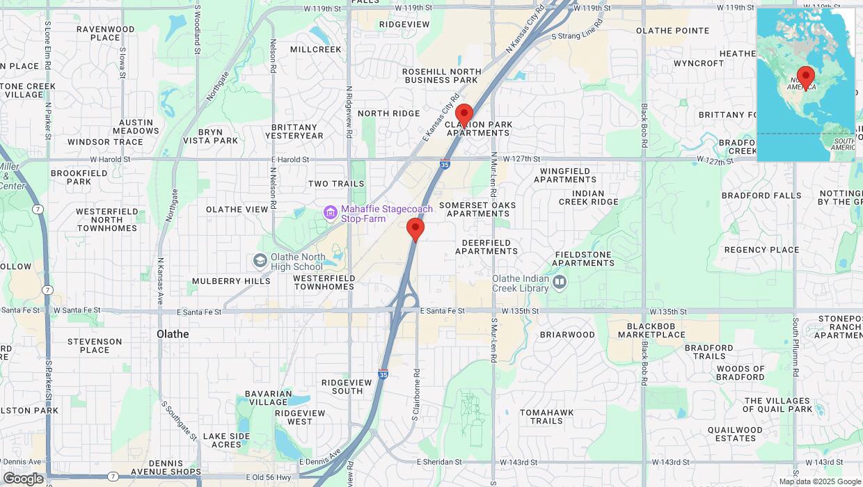 A detailed map that shows the affected road due to 'Crash report: I-35' on April 2nd at 5:14 p.m.