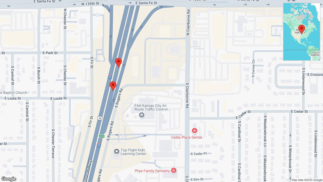 A detailed map that shows the affected road due to 'Crash report: I-35' on April 2nd at 11:53 p.m.