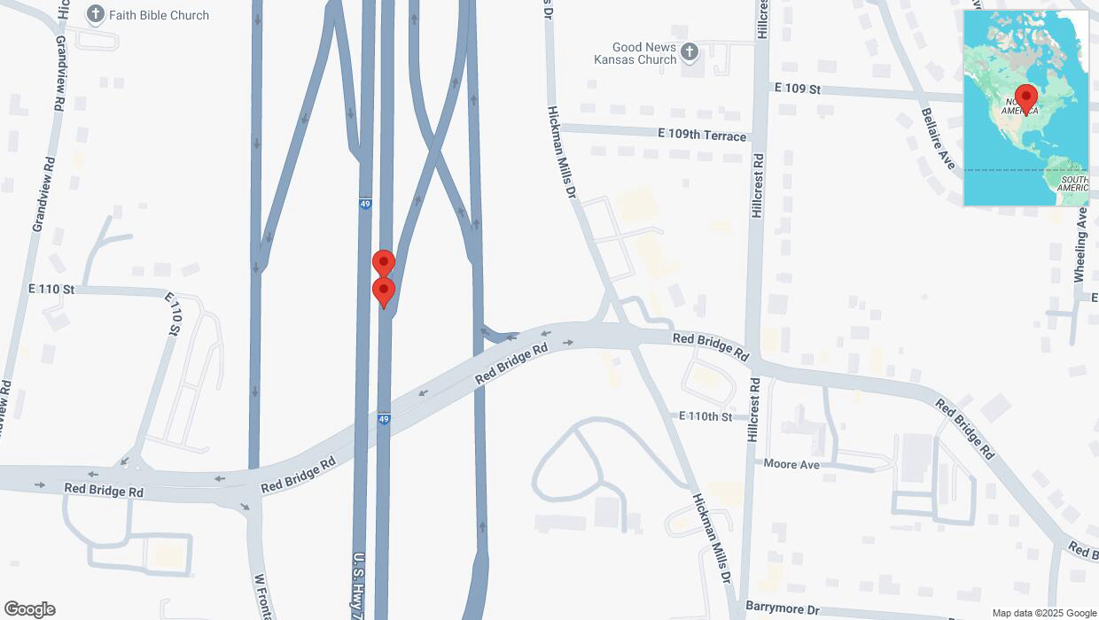 A detailed map that shows the affected road due to 'Crash update: I-40/US-71' on April 3rd at 3:58 p.m.
