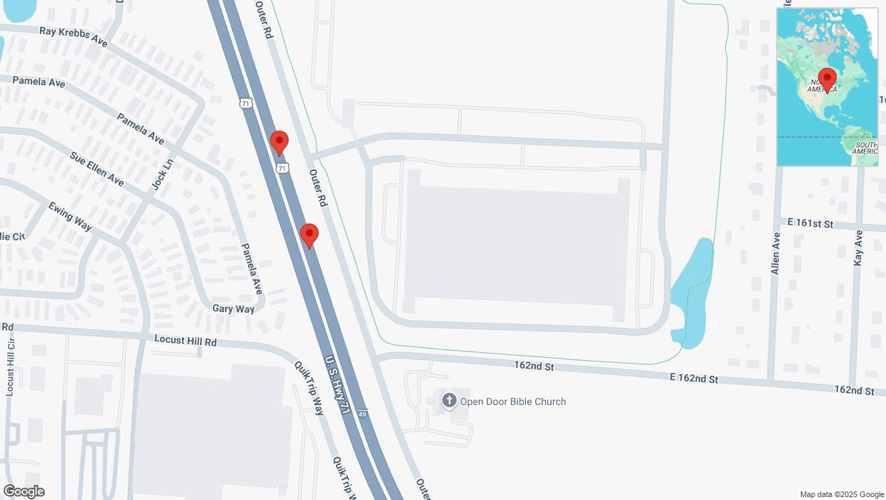 A detailed map that shows the affected road due to 'Crash update: I-40/US-71' on April 6th at 4:19 p.m.