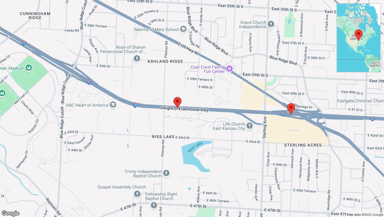 A detailed map that shows the affected road due to 'Crash update: I-70' on April 7th at 4:45 p.m.