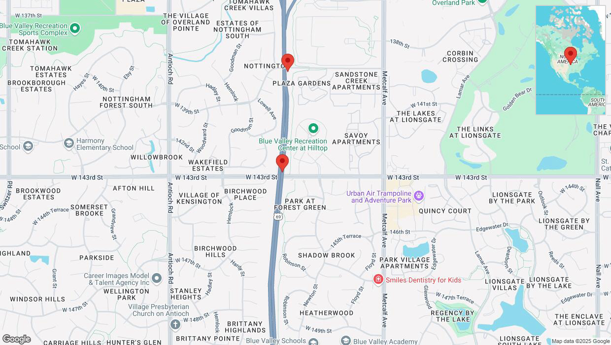 A detailed map that shows the affected road due to 'A crash has been reported on northbound US-69' on April 9th at 2:20 p.m.