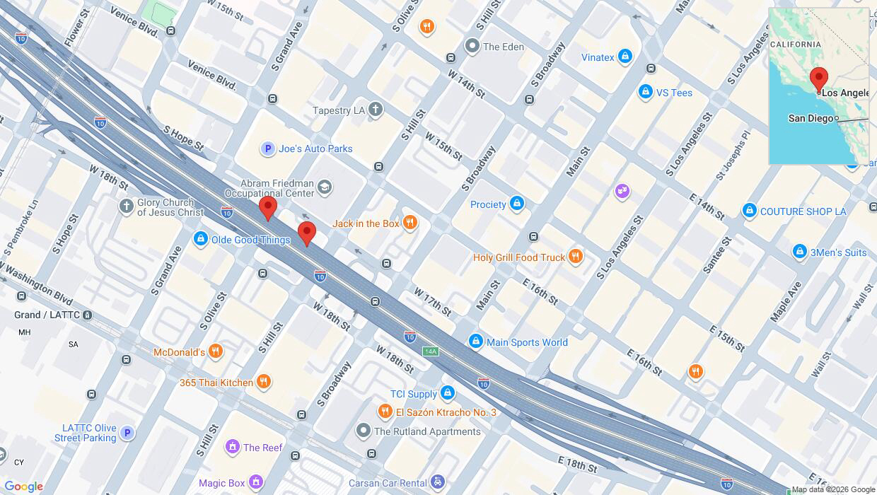 A detailed map that shows the affected road due to 'Reports of a crash on westbound I-10' on June 25th at 10:39 a.m.