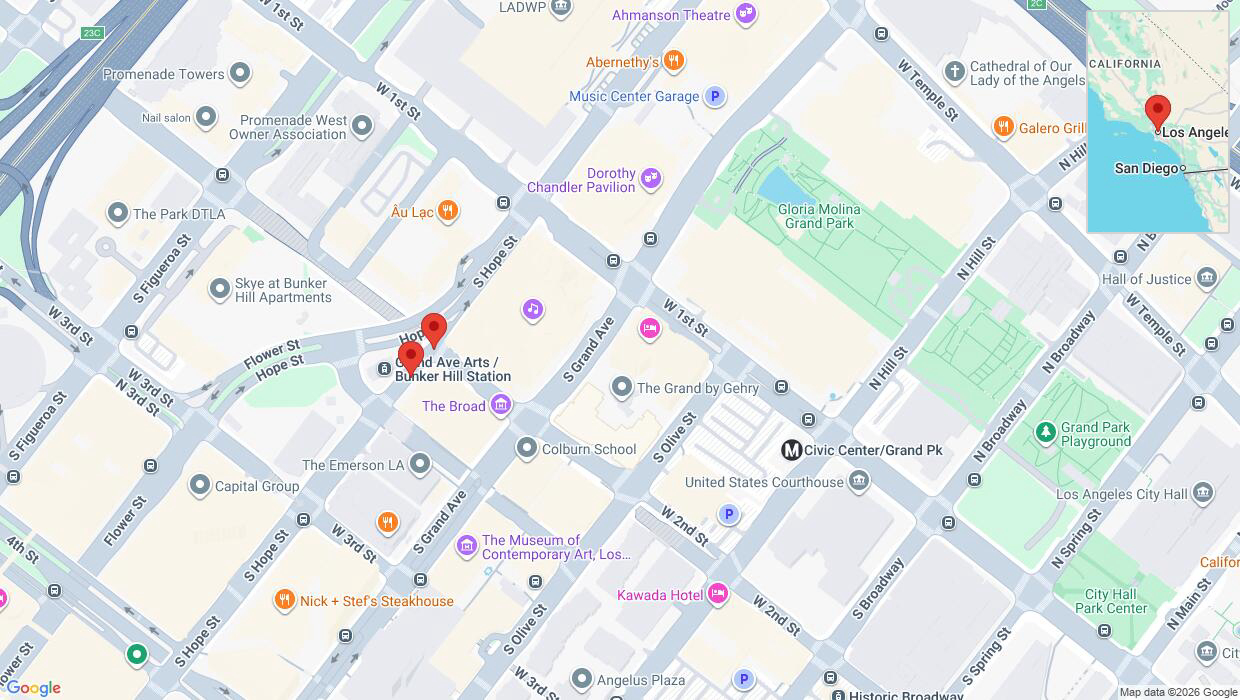 A detailed map that shows the affected road due to 'Los Angeles: South Hope Street temporarily closed' on August 10th at 4:28 p.m.