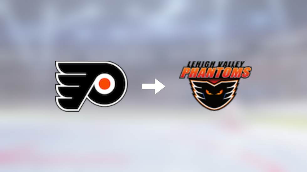 Philadelphia Flyers send new players to Lehigh Valley Phantoms 