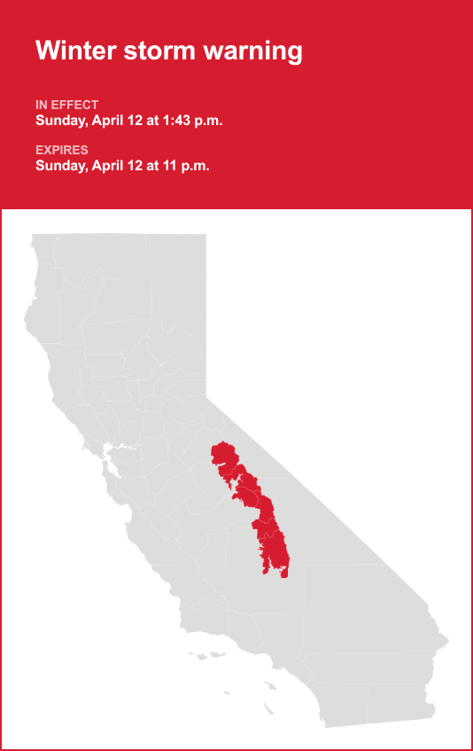 Yosemite under a winter storm warning from Friday to Sunday – Orange ...