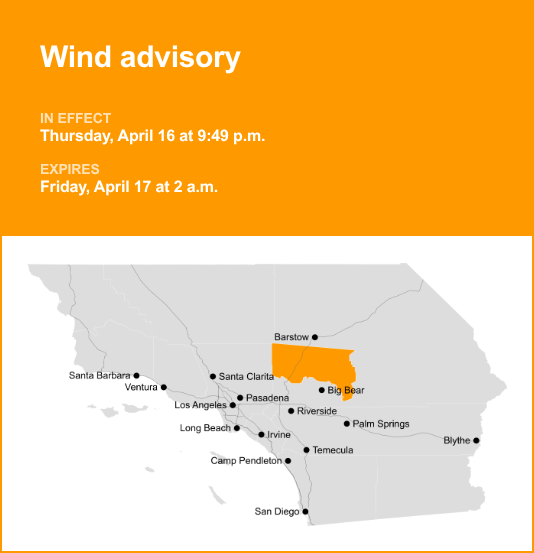 Wind advisory in place for Apple/Lucerne Valleys for Thursday and ...