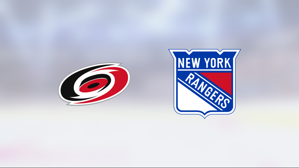 Hurricanes win first game against Rangers