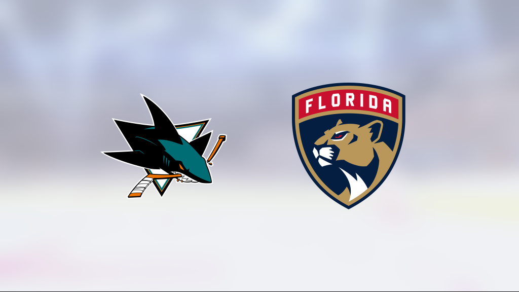 Panthers win against Sharks in shootout on the road